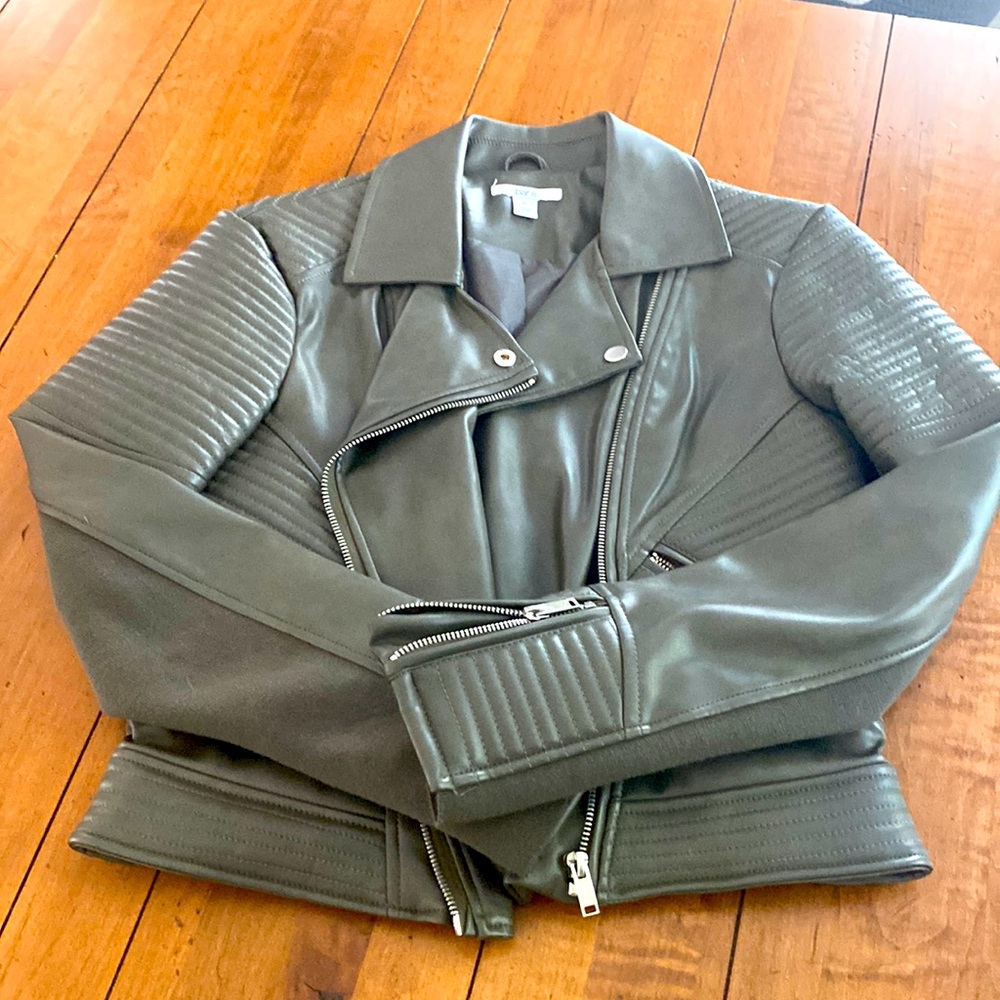 Bar III Soft Leather Motorcycle Jacket